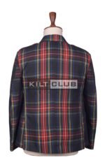 Black Stewart Tartan Scottish Jacket - Image 4