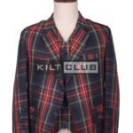 Black Stewart Tartan Scottish Jacket