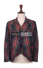 Black Stewart Tartan Scottish Jacket