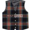 Black Stewart Tartan Waistcoat