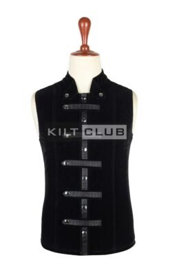 Black Velvet Cyber Goth Waistcoat