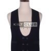 Black Velvet Double Breasted Kilt Waistcoat