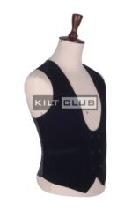Black Velvet Double Breasted Kilt Waistcoat - Image 2