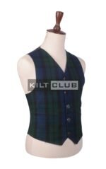 Black Watch Tartan Scottish Waistcoat - Image 3