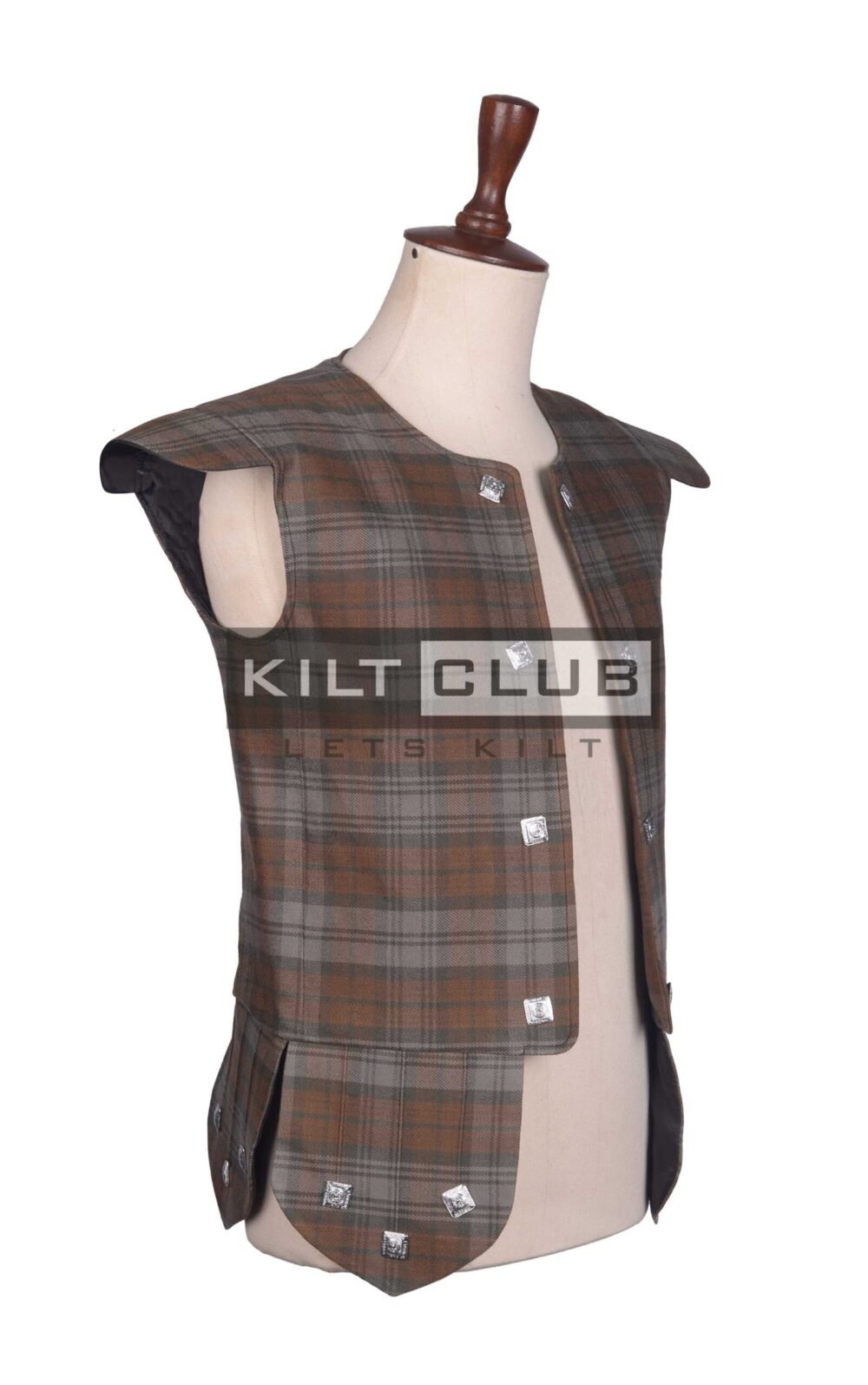 Black Watch Weathered Tartan Chieftain Waistcoat