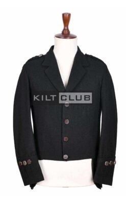 Black Wool Balmoral Doublet Jacket