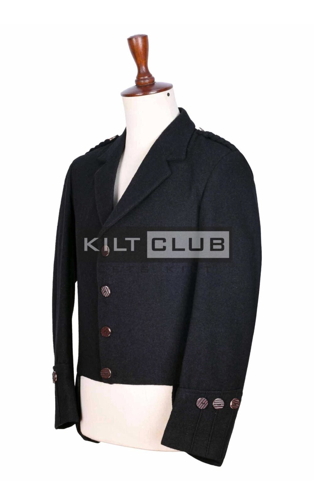 Black Wool Balmoral Doublet Jacket