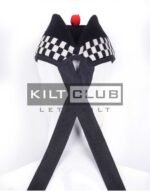 Black Wool - Black White Diced Cap - Image 3