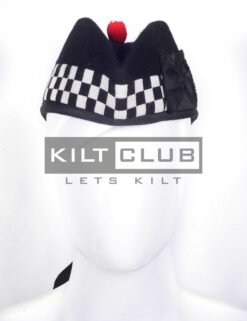 Black Wool - Black White Diced Cap