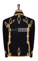 Black Wool Hussar Jacket Hand Braided - Image 4