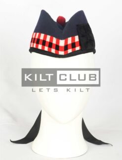 Alternative view of Black Wool - Black Red White Diced Cap