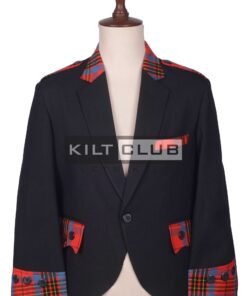 Black Wool and Tartan Jacket