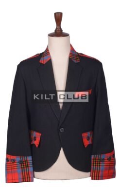 Black Wool and Tartan Jacket