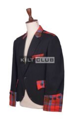 Black Wool and Tartan Jacket - Image 2