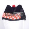 Black Wool - Orange White Diced Cap