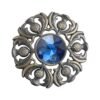 Scottish Brooch Pin Blue Antique Brass