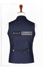 Blue Denim Victorian Style Waistcoat