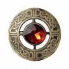 Scottish Brooch Pin Anitque Brown