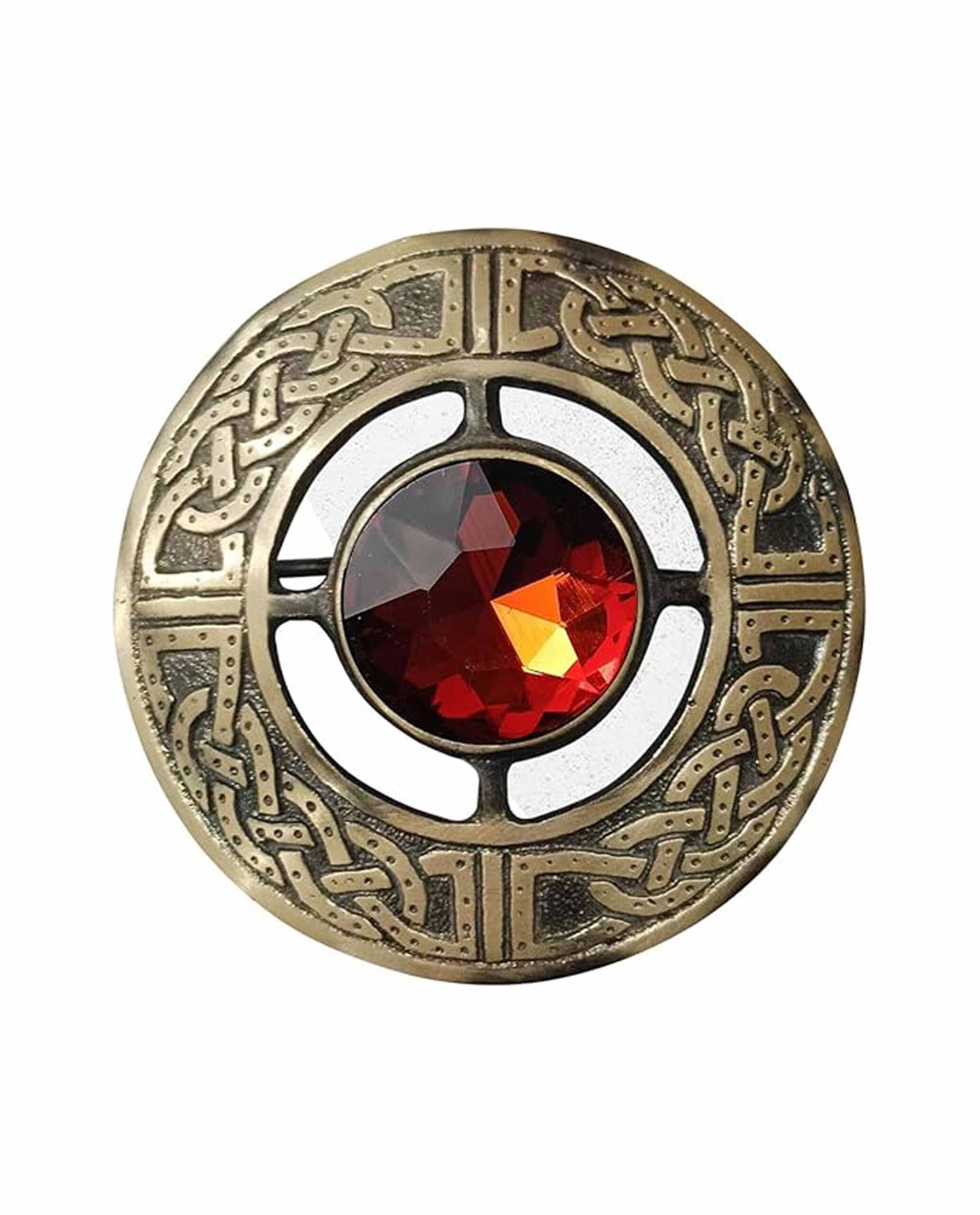 Scottish Brooch Pin Anitque Brown