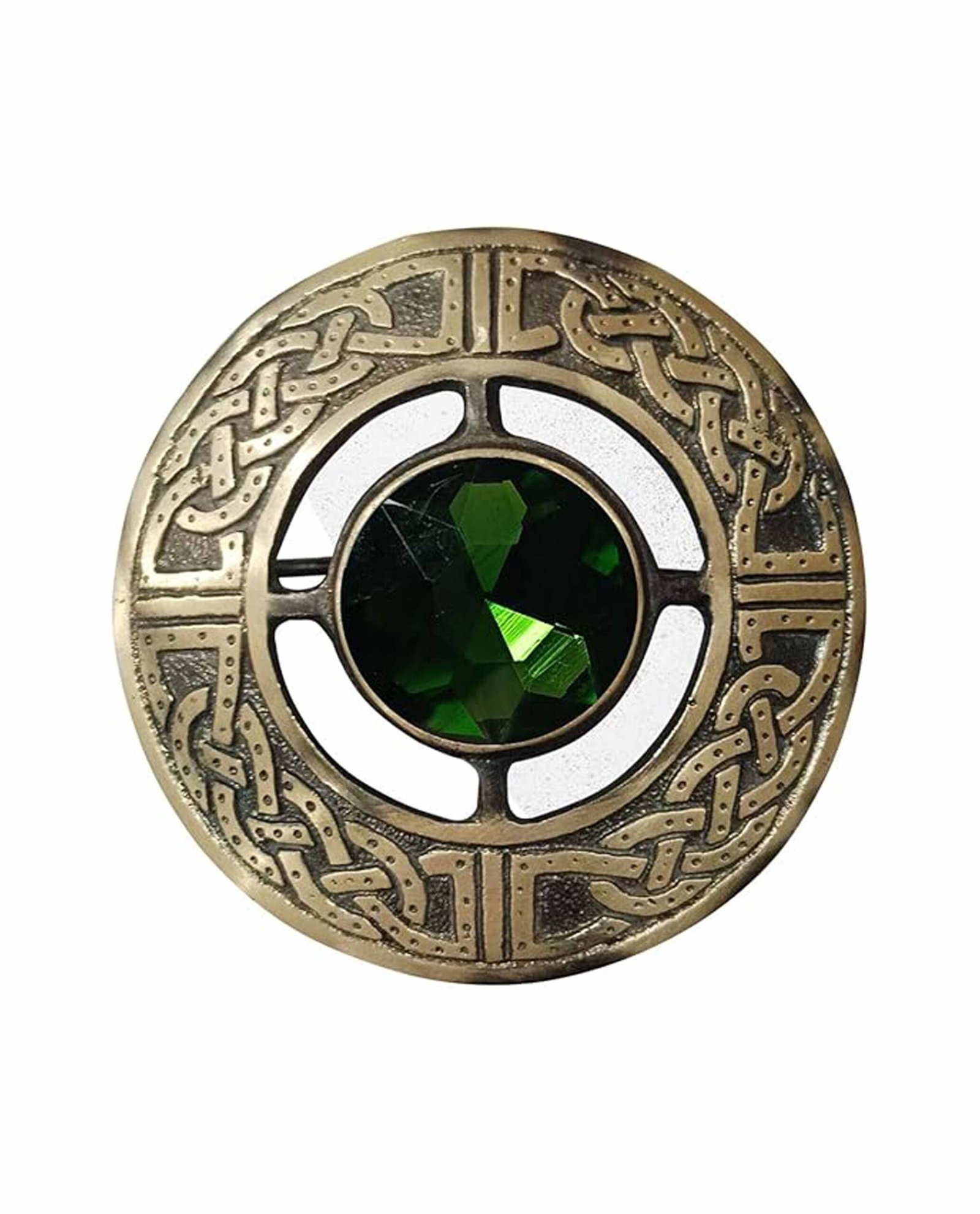 Scottish Brooch Pin Anitque Green