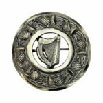 Scottish Brooch Pin Antique Harp