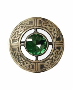 Scottish Brooch Pin Antique Light Green