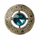 Scottish Brooch Pin Antique Sky Blue