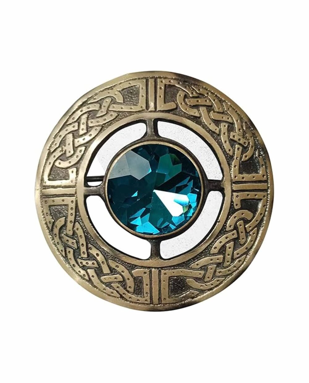 Scottish Brooch Pin Antique Sky Blue