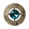 Scottish Brooch Pin Antique Sky Blue