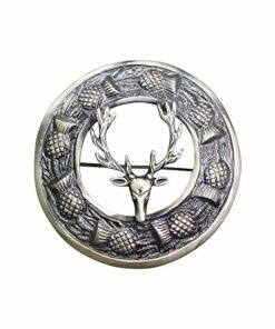 Scottish Antique Pin Brooch Stag Head