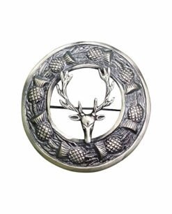 Scottish Antique Pin Brooch Stag Head