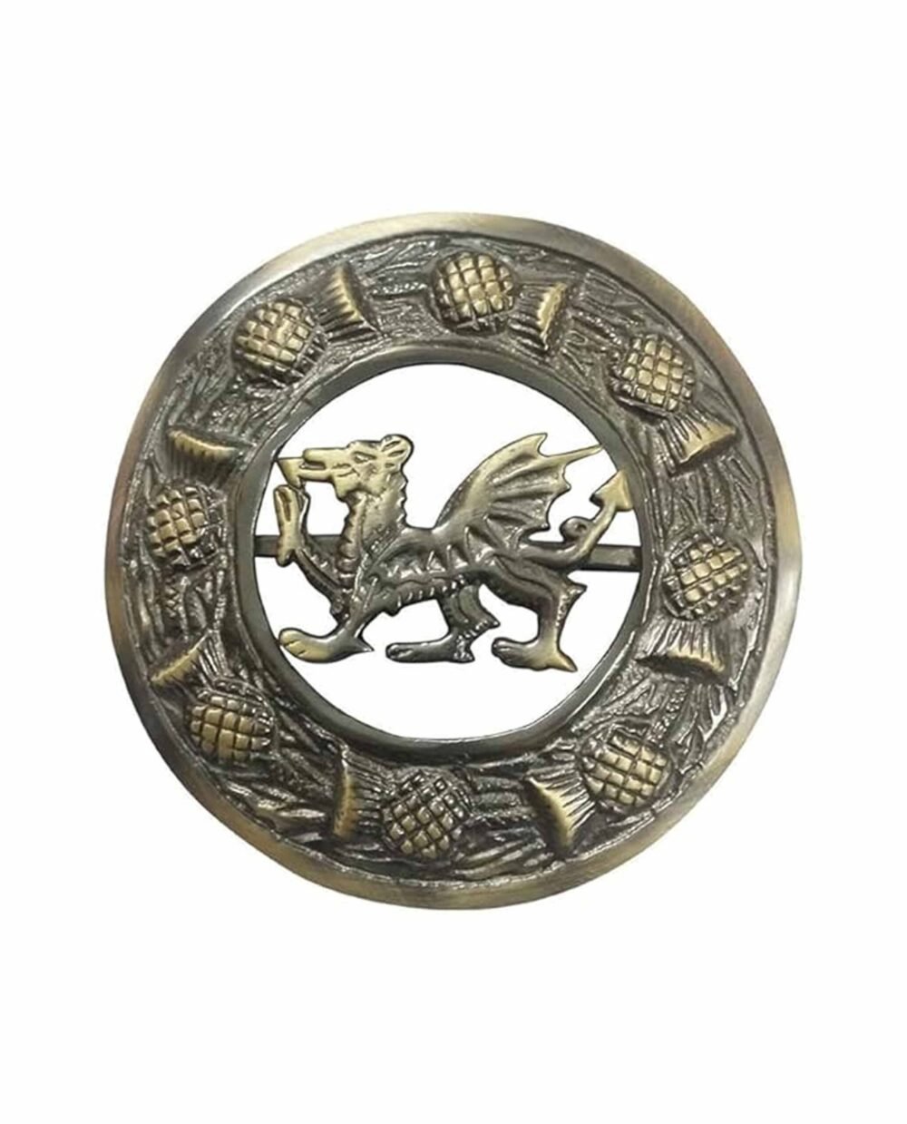 Scottish Antique Pin Brooch Welsh Dragon
