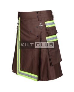 Alternative view of Brown Cotton Fire Department Utility Kilt