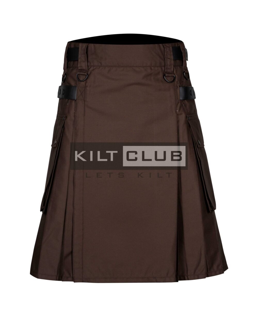 Brown Cotton Utility Kilt