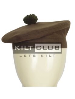 Brown Plain Balmoral Cap