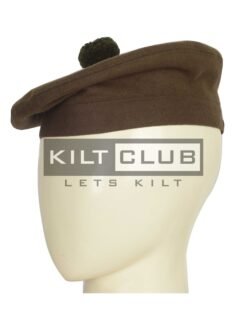 Alternative view of Brown Plain Balmoral Cap