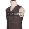 Brown Tweed 5 Buttons Argyll Waistcoat