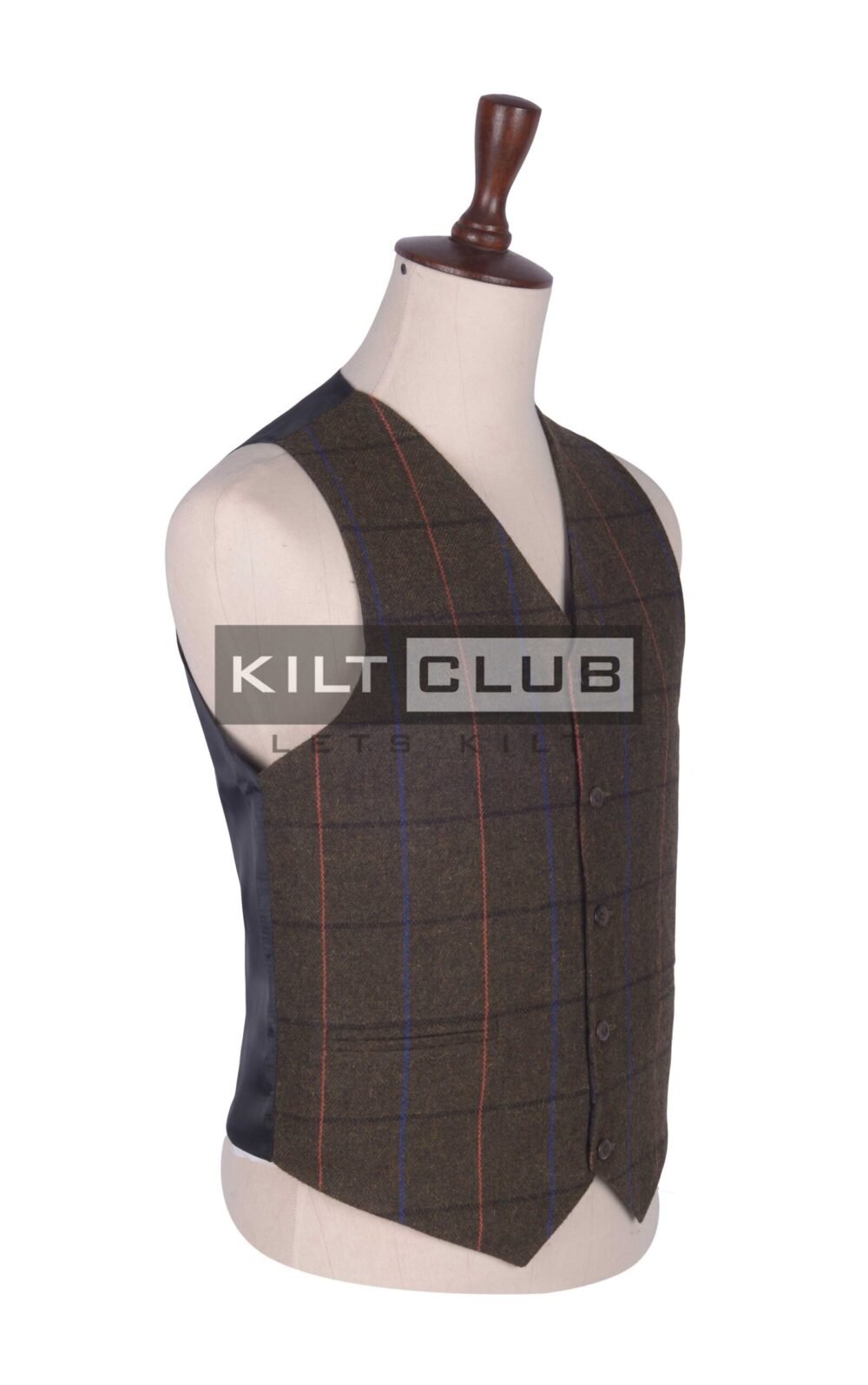Brown Tweed Kilt Waistcoat