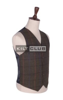 Brown Tweed Kilt Waistcoat