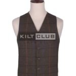 Brown Tweed Kilt Waistcoat