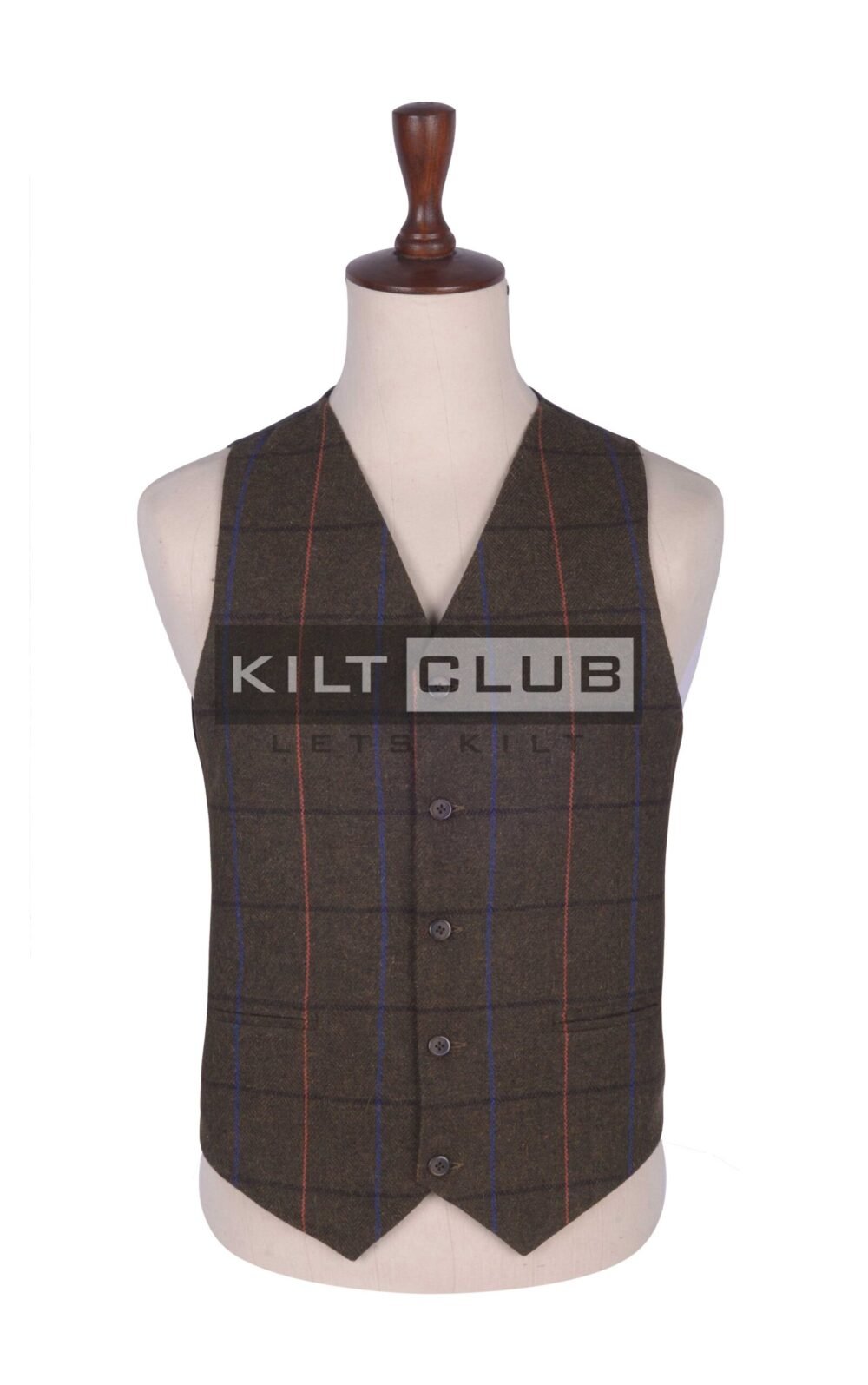 Brown Tweed Kilt Waistcoat