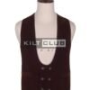 Brown Velvet Double Breasted Kilt Waistcoat