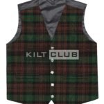 Black Watch Tartan 5 Buttons Argyll Waistcoat