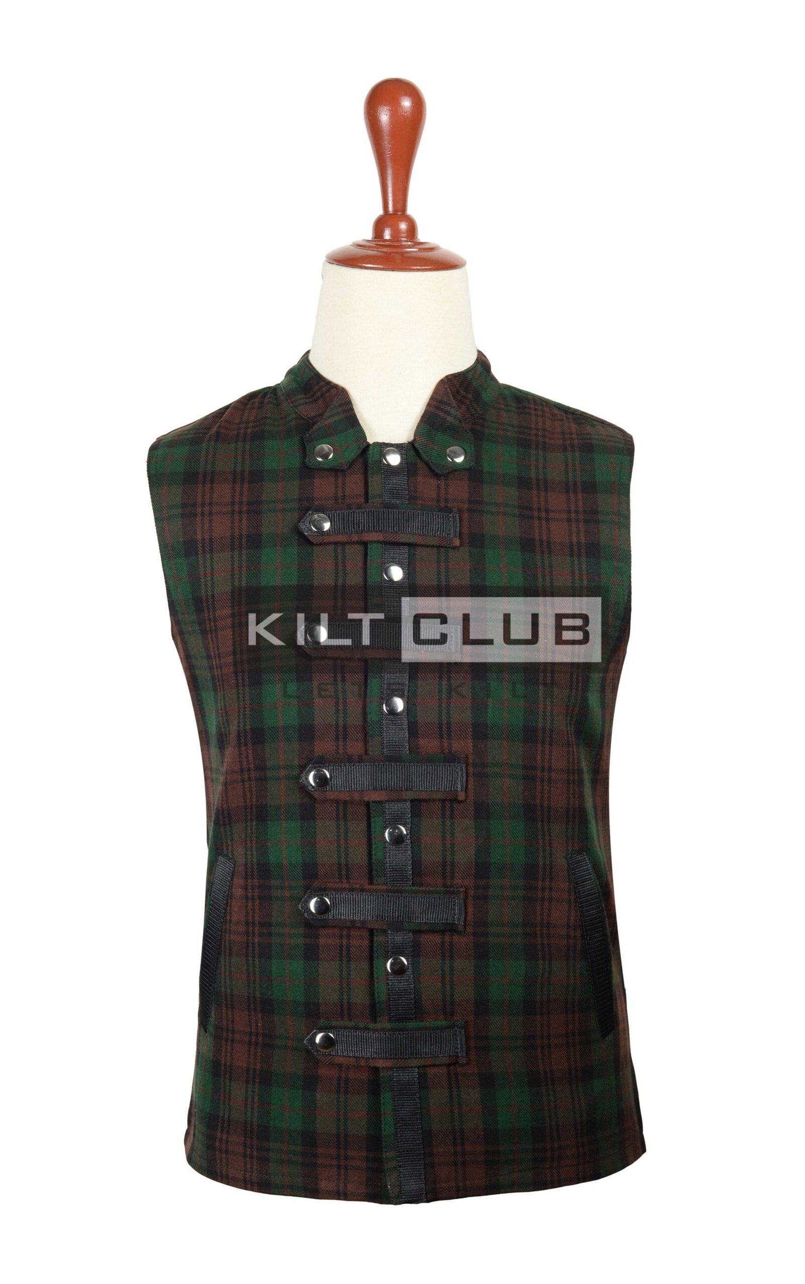 Brown Watch Tartan Fashion Waistcoat