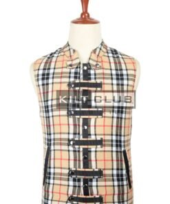 Camel Thomson Tartan Fashion Waistcoat