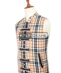 Camel Thomson Tartan Fashion Waistcoat
