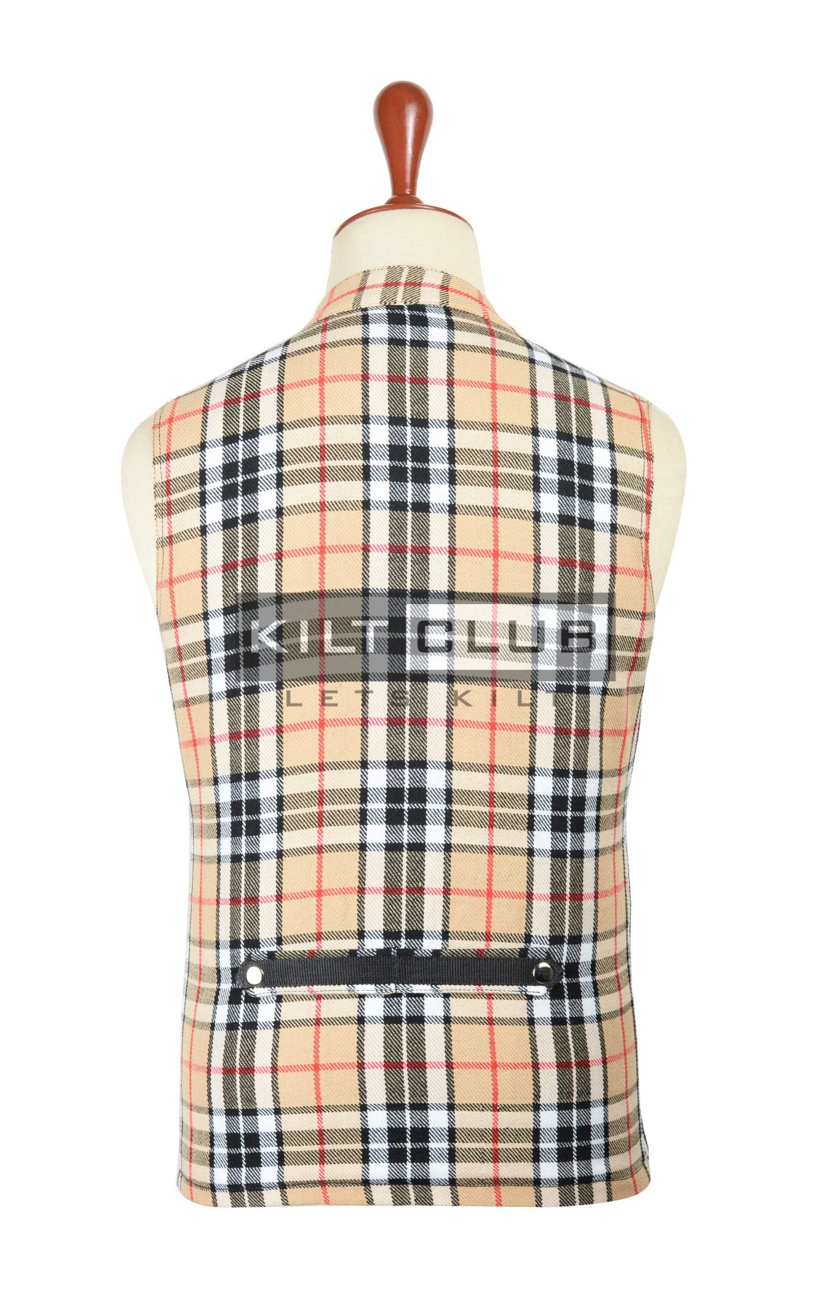 Camel Thomson Tartan Fashion Waistcoat