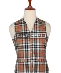 Camel of Thomson Tartan Waistcoat