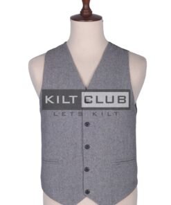 Silver Grey Wool Vest