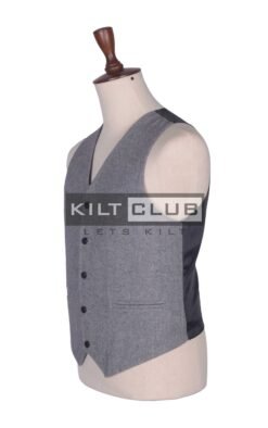 Silver Grey Wool Vest